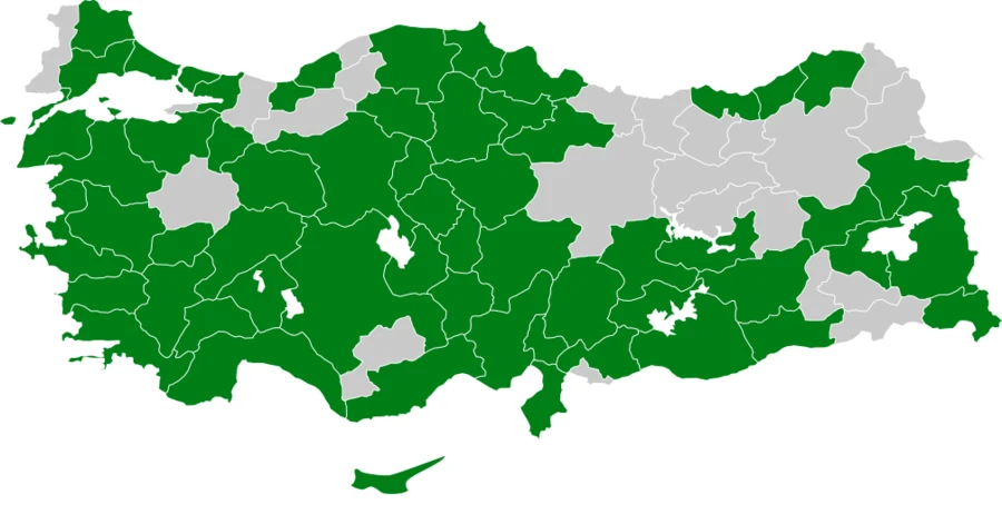 Bozkır Toygarı Türkiye dağılım haritası