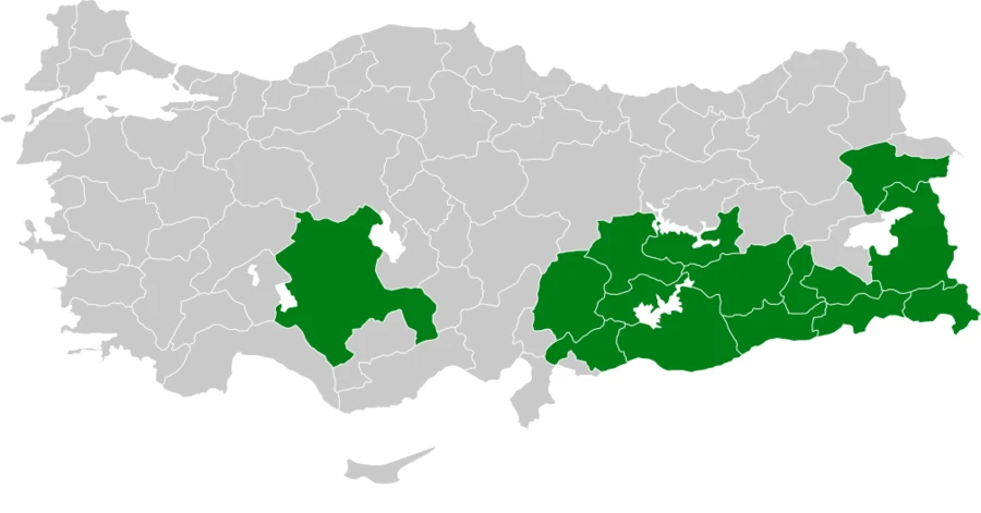 Büyük Kaya Sıvacısı Türkiye dağılım haritası