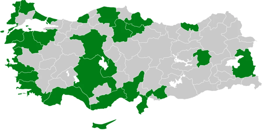 Ak Kumkuşu Türkiye dağılım haritası