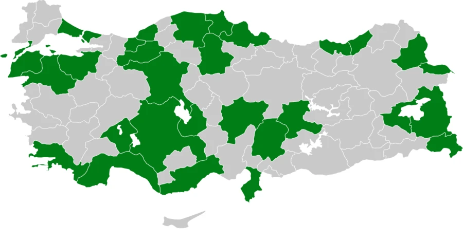 Çalı kamışçını Türkiye dağılım haritası