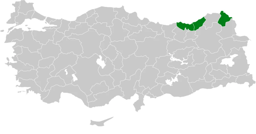 Dağ Horozu Türkiye dağılım haritası