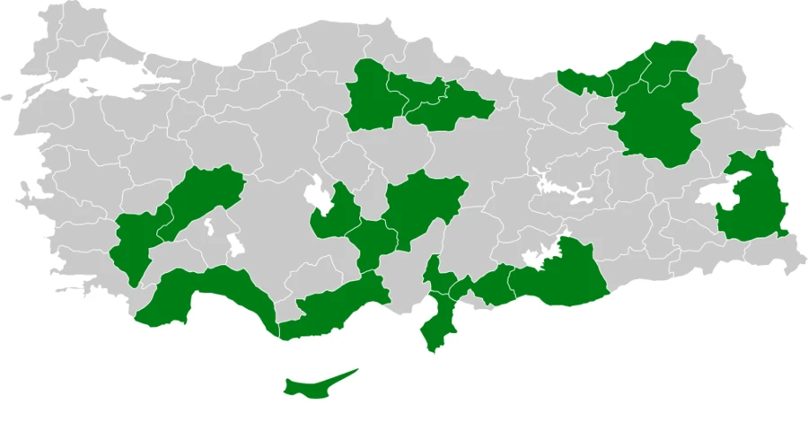 Duvar Tırmaşıkkuşu Türkiye dağılım haritası