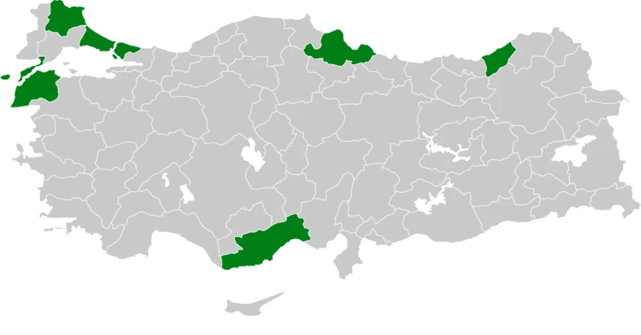 Kadife ördek Türkiye dağılım haritası