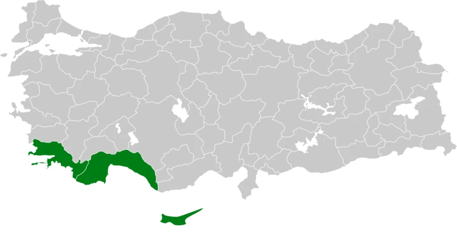 Keşiş kuyrukkakanı Türkiye dağılım haritası