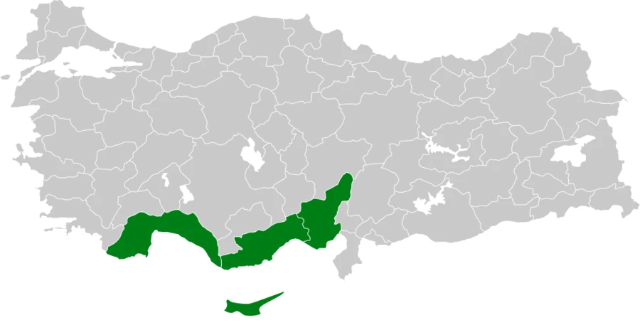 Kıbrıs kuyrukkakanı Türkiye dağılım haritası