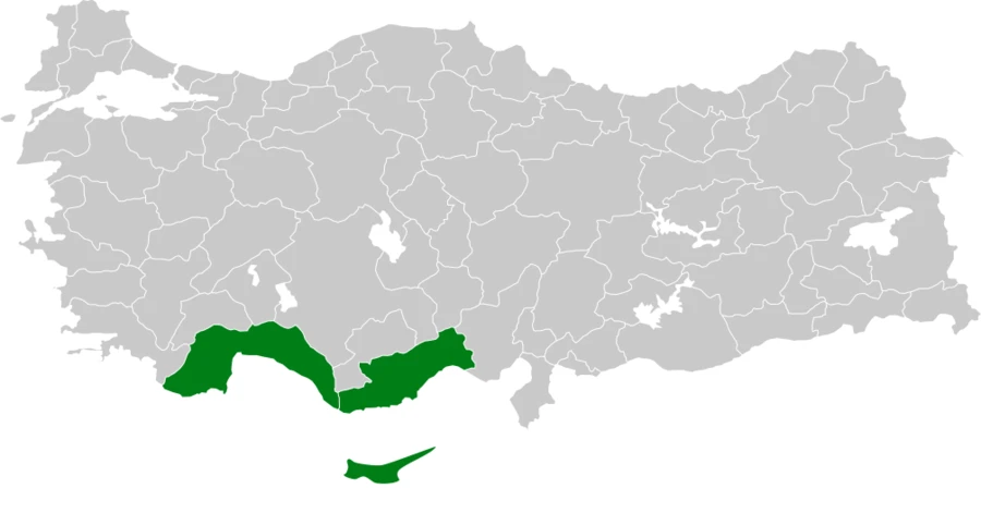 Kıbrıs Ötleğeni Türkiye dağılım haritası