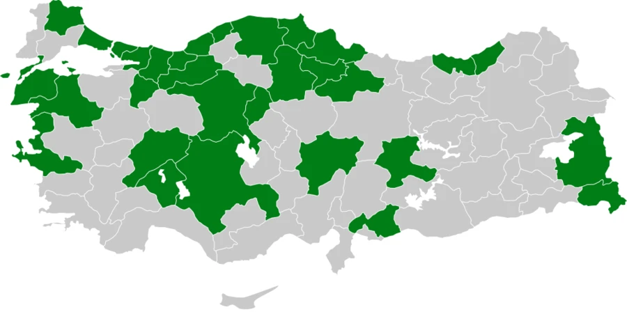 Kızıl Ardıç Türkiye dağılım haritası