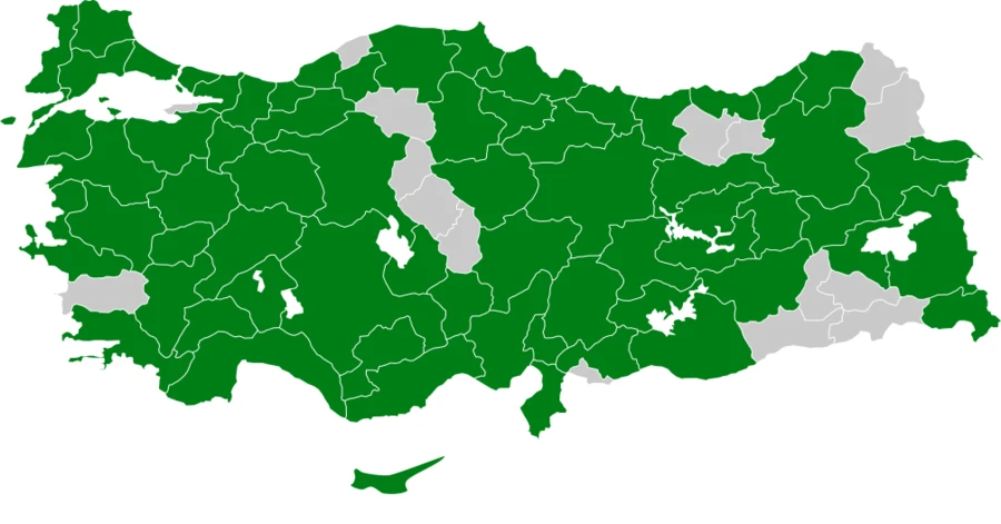 Kızılkuyruk Türkiye dağılım haritası
