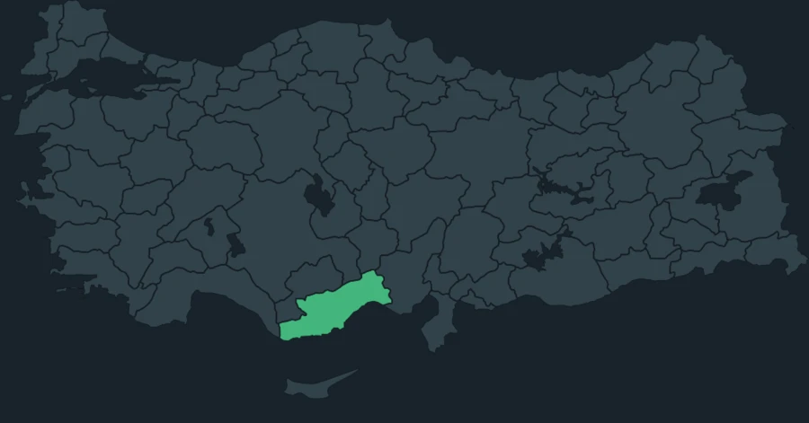 Küçük sarıbacak Türkiye dağılım haritası
