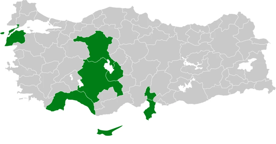 Küçük Suyelvesi Türkiye dağılım haritası