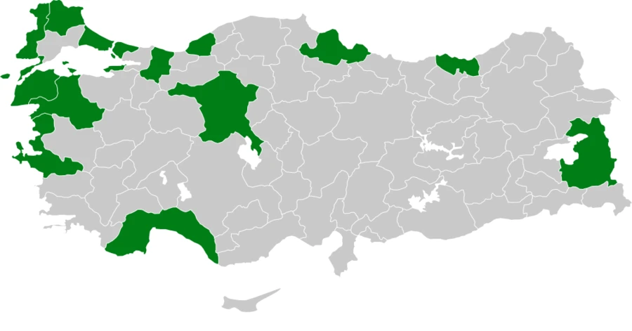 Kulaklı Batağan Türkiye dağılım haritası