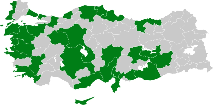 Peçeli baykuş Türkiye dağılım haritası