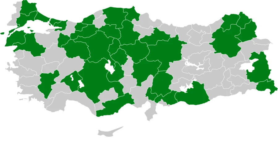 Şah kartal Türkiye dağılım haritası