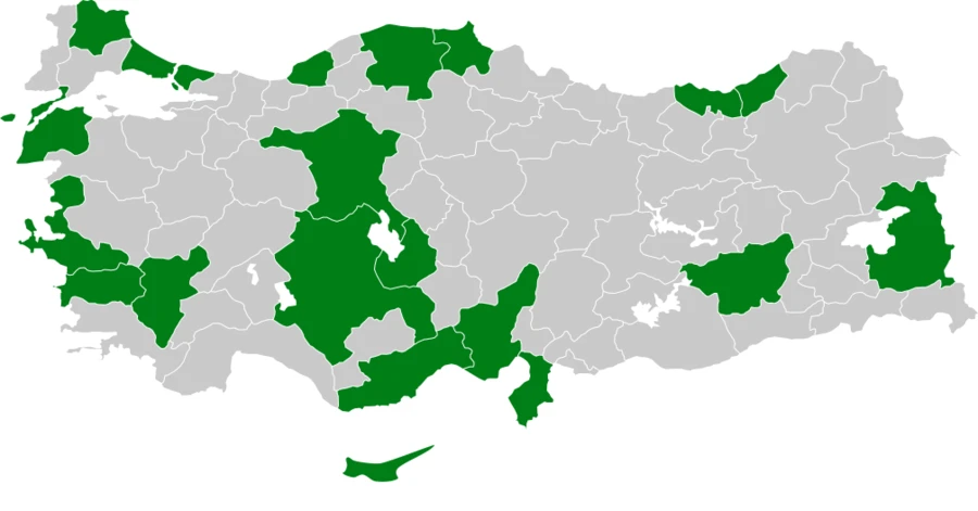 Sürmeli Kumkuşu Türkiye dağılım haritası