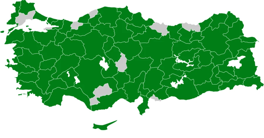 Tahtalı Türkiye dağılım haritası