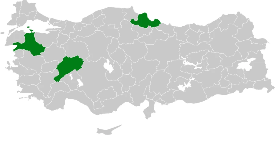 Tarla Kazı Türkiye dağılım haritası