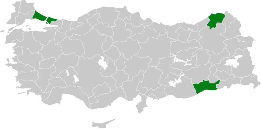 Tepeli Arı Şahini Türkiye dağılım haritası