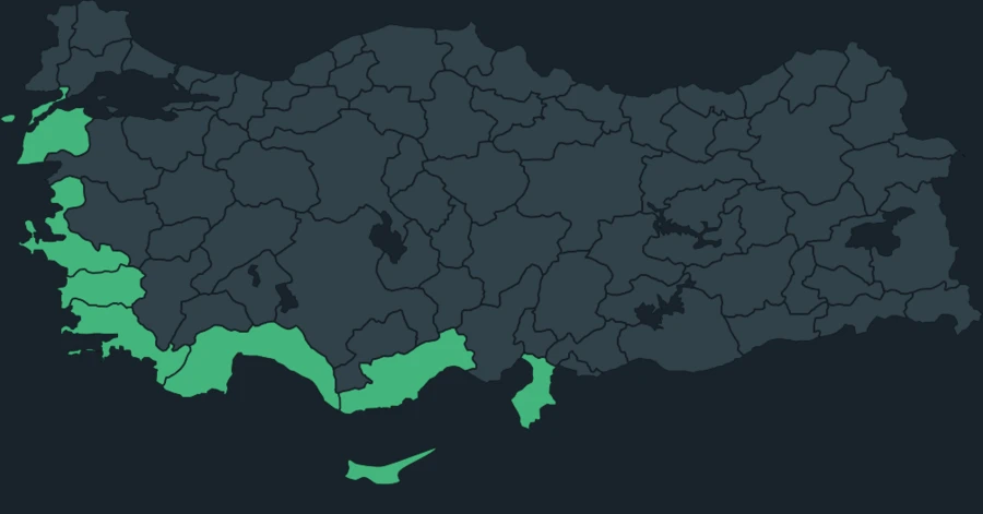 Ada martısı Türkiye dağılım haritası