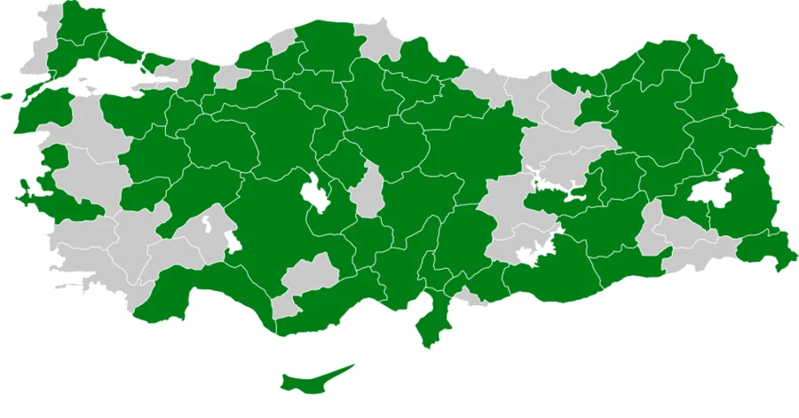 Bıldırcın Türkiye dağılım haritası