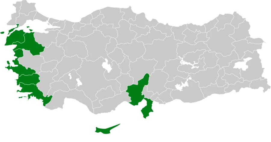 Boz Yelkovan Türkiye dağılım haritası