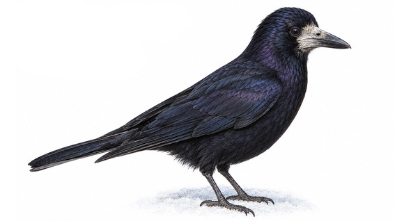 Ekin kargası - Corvus frugilegus kuş görseli