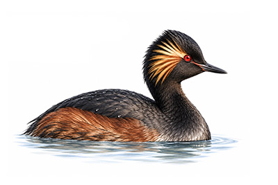 Kulaklı Batağan - Podiceps auritus kuş görseli