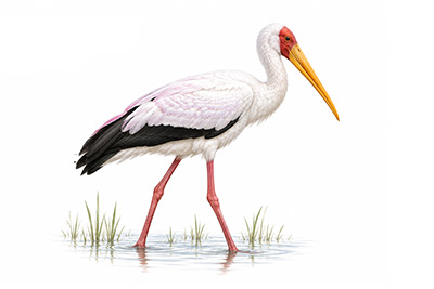 Sarıgagalı leylek - Mycteria ibis kuş görseli